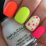 Neon Nail Art - Burst Of Colors Multicolor Neon shades