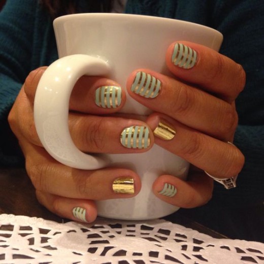 Metallic Nail Art