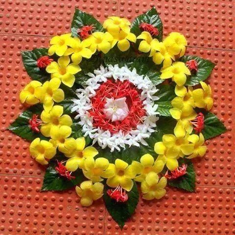Flower Rangoli for holi