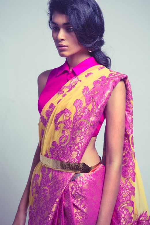 Collar blouses for saree