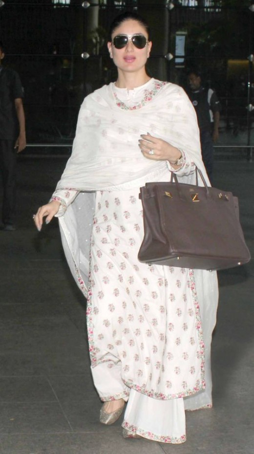 Kareena kapoor in white kurta palazzo