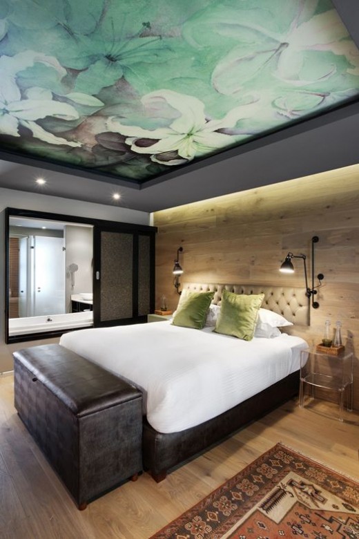 Bedroom ceiling wallpaper