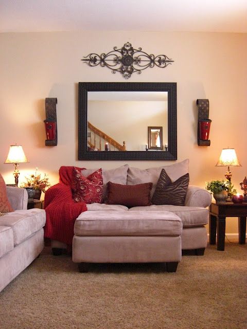 How to display art above sofa