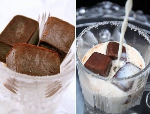 Chocolate ice cubes