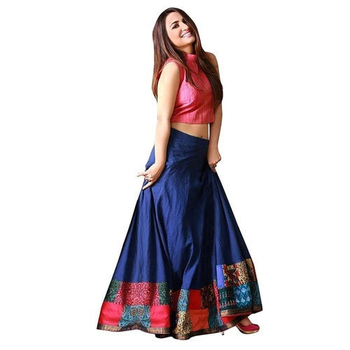 Convert a salwar to a lehnga skirt