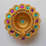 Decorated diya