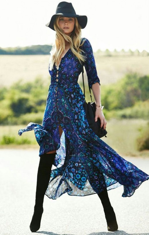 How to style a maxi dress for winters