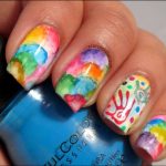 Holi nail art