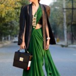 Structured jacket for saree