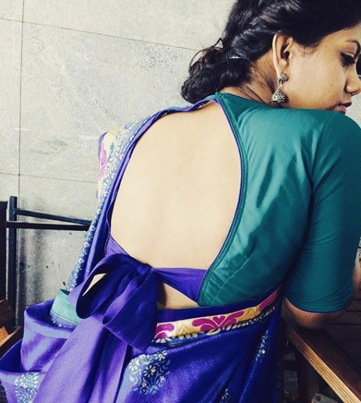 Bow design blouses