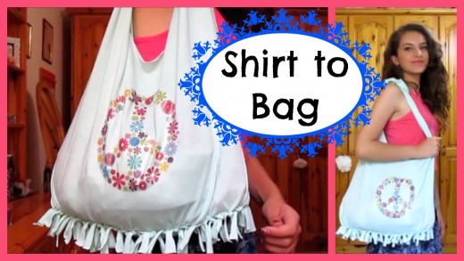 No sew T-shirt bag