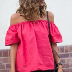 DIY: Convert An Old T-shirt Into An Off Shoulder Top And Choker DIY Off shoulder top from an old T-shirt
