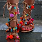 5 Flat Footwear Styles For A Comfortable Summer Pom pom lace footwear
