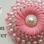 DIY Ribbon Flower Rakhi