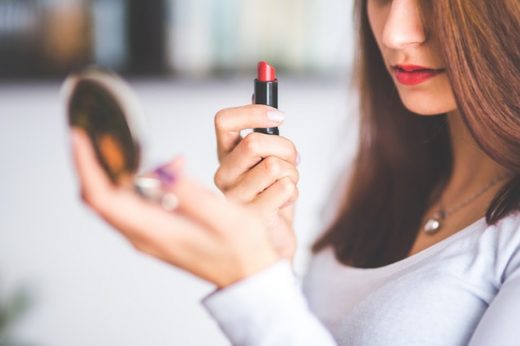 Different uses of lipstick in a makeup