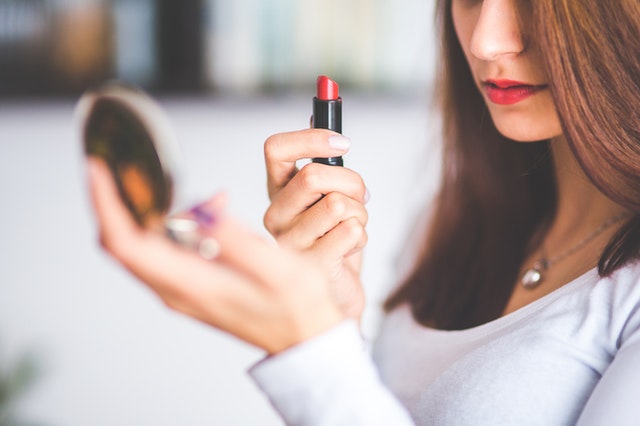 Different uses of lipstick in a makeup