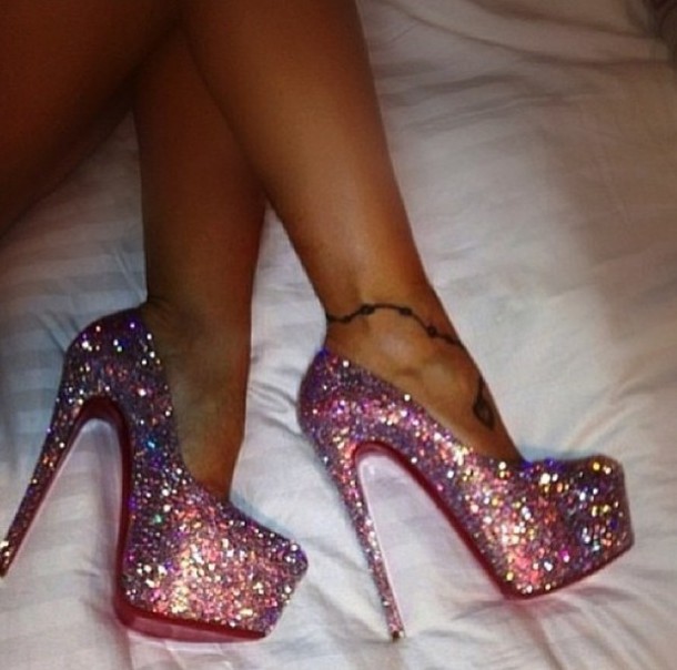 DIY Glitter heels