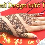 Cello Tape Trick For Applying Mehndi On Hands Mehndi design with tape for karvachauth