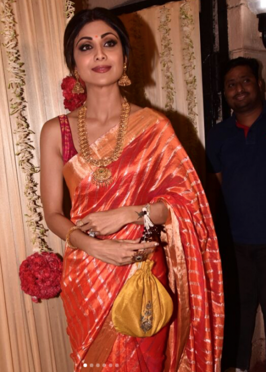 Shilpa Shetty in traditional saree