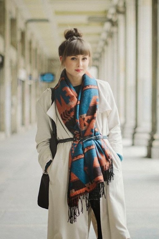 How to wear a scarf in winters