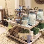 Reuse glass jars for bathing room