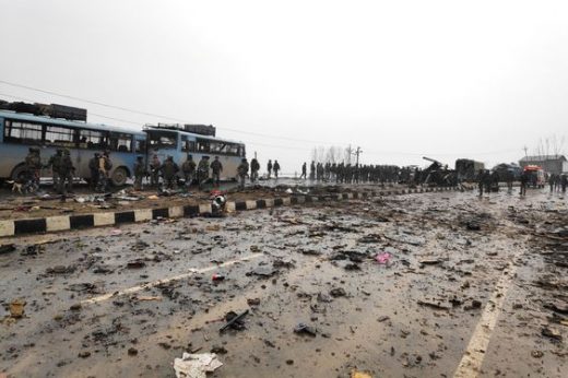 Pulwama terrorist attack on CRPF soldiers in India