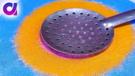 Make navratri rangoli using kitchen utensils