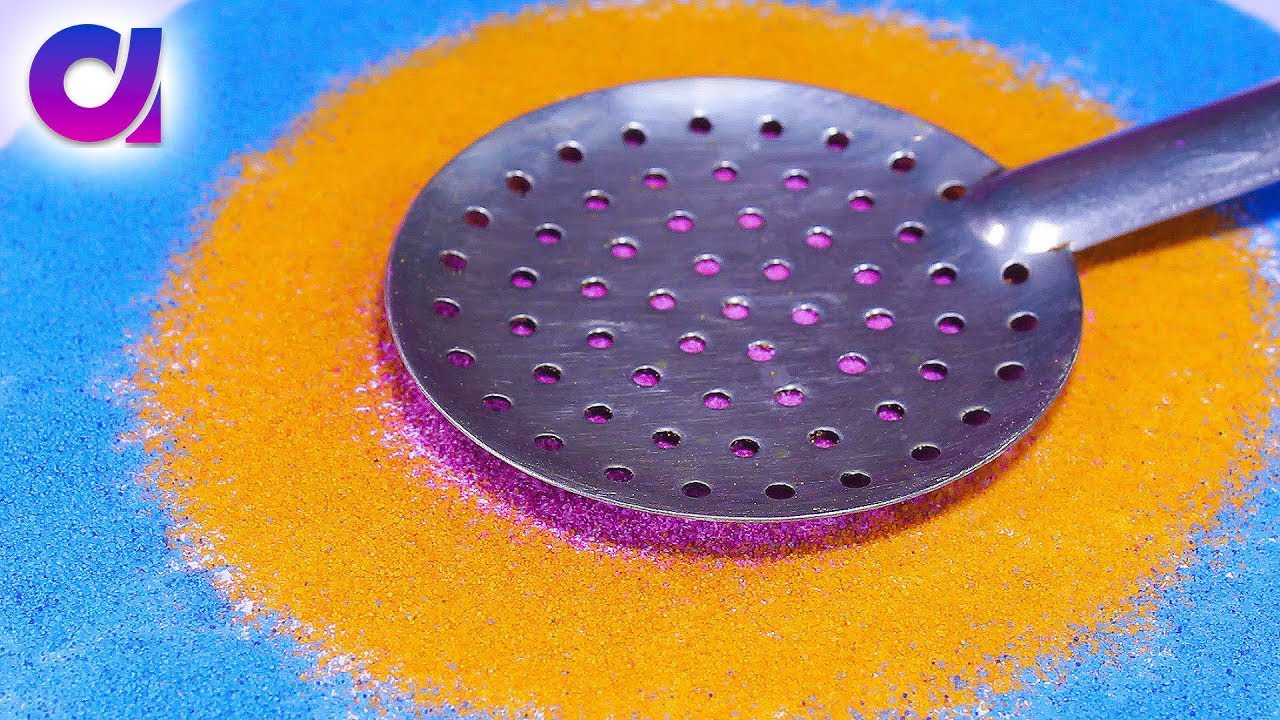 Make navratri rangoli using kitchen utensils