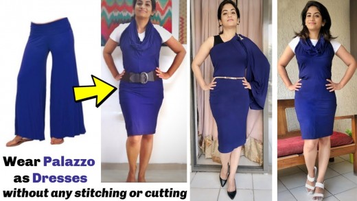 Wear palazzo as dress without cutting or stitching