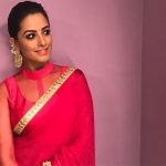 Anita Hassanandani Plain Saree Blouse Designs Anita Hassanandani saree blouse