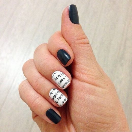 Newspaper nail art