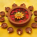 Diya arrangement for Diwali