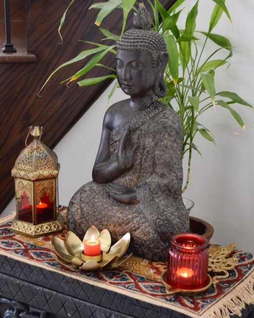 Decorate home with Buddha statue