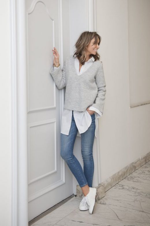 Styling white shirts for winters