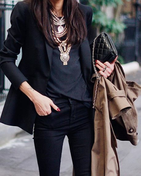 Wear traditional jewelery with winter wear