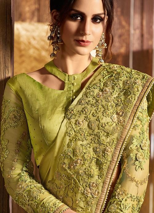 Blouse designs with double neckline