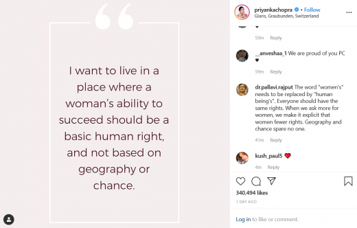 Priyanka Chopra speech at world economic forum, Davos
