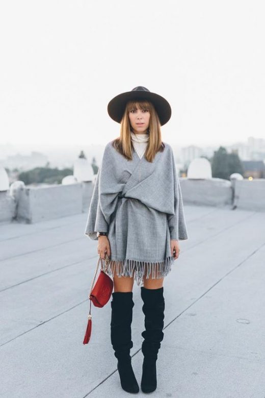 Styling with winter scarf