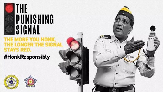 Mumbai Police campaign Honk More Wait More