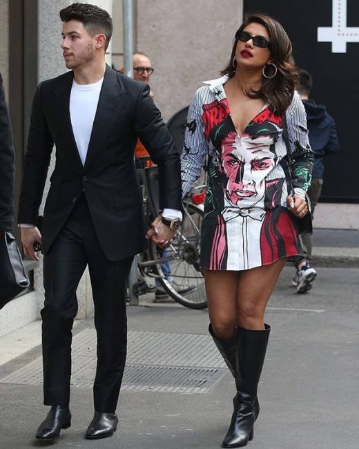 Priyanka Chopra in Dracula print dress