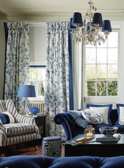 Use blue, pantone color of the year 2020 for interiors