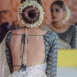 Bun hairstyle with gajra