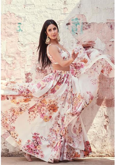 Katrina Kaif in Sabyasachi floral lehnga set