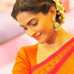 Styling hair with saree