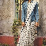 Wear Denim Jackets With Saree's For A Fusion Look wearing denim jackets with saree