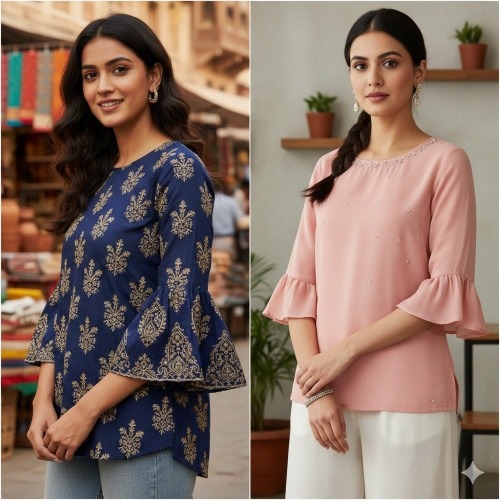 Flare sleeves for kurta