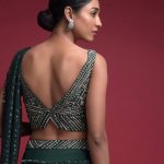 Back Blouse Neck Design In V Cut Back blouse neck design in V cut
