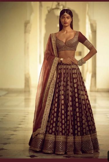 Brocade lehnga designs
