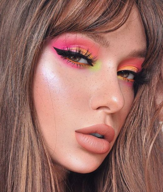 Neon eye makeup trend 2020