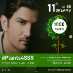 Plant4SSR, fulfilling Sushant Singh Rajput's dream to plant 1000 trees #Plant4SSR, fulfilling Sushant Singh Rajput's dream to plant 1000 trees